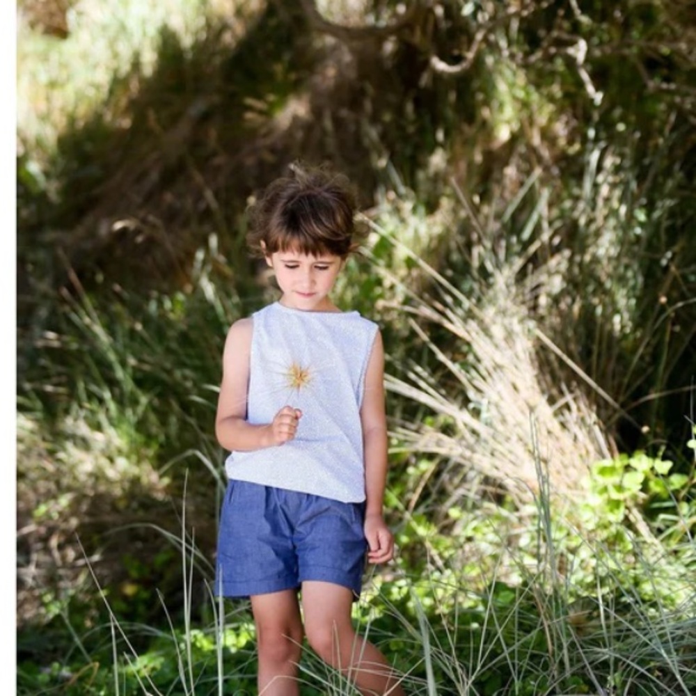 NWT LAUREN SHORTS INDIGO/WHITE STRIPE